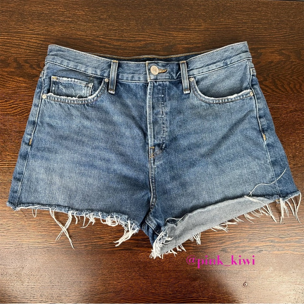 Hudson Lori High Rise Raw Jean Shorts